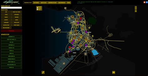 About the Cyberpunk 2077 Interactive Map - Cyberpunk 2077 Map - Interactive Map of Night City ...