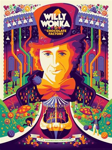 INSIDE THE ROCK POSTER FRAME BLOG: Tom Whalen Willy Wonka & the Chocolate Factory Poster Release