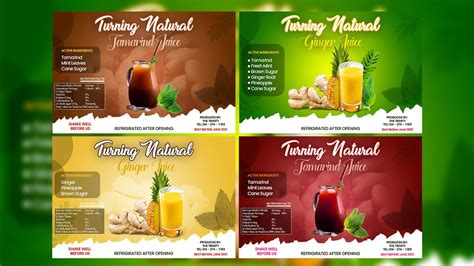 How To Design FRUIT JUICE LABEL Step by Step | Photoshop Tutorial - Photoshop Chronicle