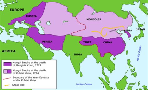 Map Mongol Empire Clip Art by Teach Simple