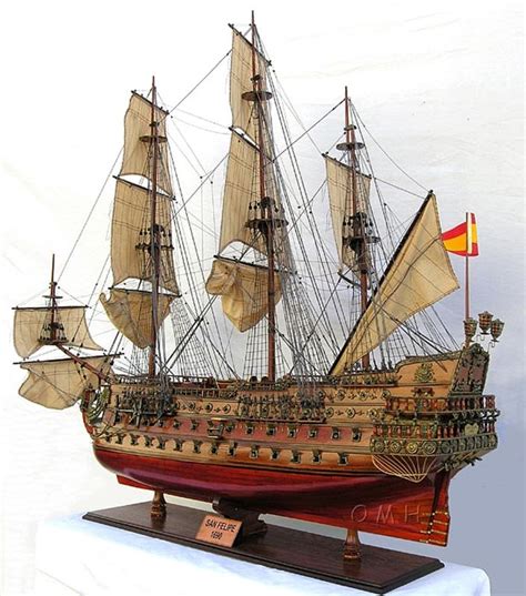 Xlarge 1690s San Felipe Spanish Galleon Ship Model Exclusive Limited Edition. - Wooden | Museum ...