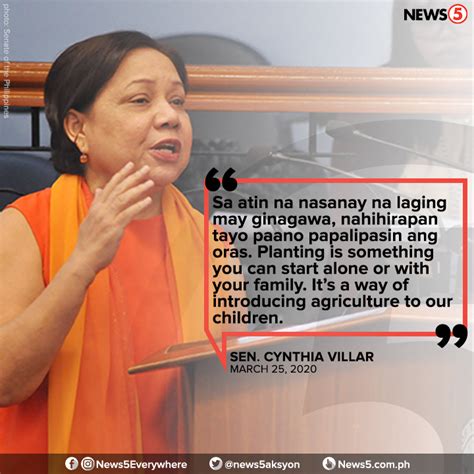 News5 on Twitter: "Hinikayat ni Sen. Cynthia Villar ang mga naka-home quarantine o mandatory ...