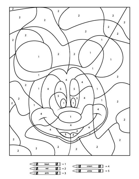 Disney Color by Number Coloring Page