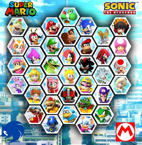 Mario and Sonic Crossover roster by MarioSonicMadokagame on DeviantArt