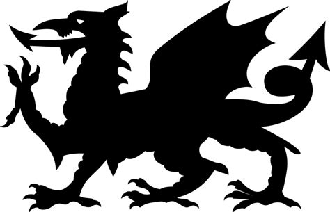 Welsh Dragon Outline - ClipArt Best