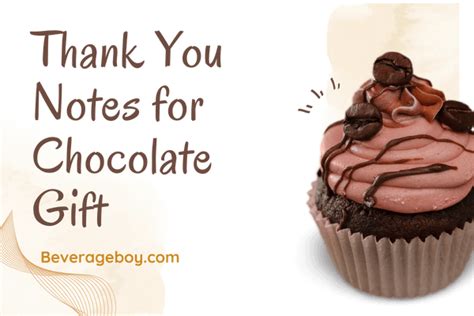 Thank You Notes for Chocolate Gift - BeverageBoy