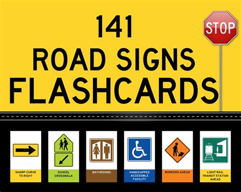 141 USA Road Sign Flashcards Traffic Sign Street Signs | Etsy