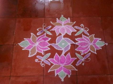 Iyer traditions: Lotus kolam-1