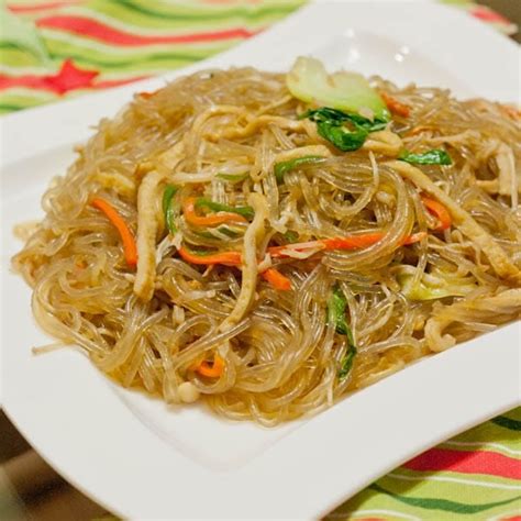 Authentic Japchae - Stir Fried Korean Glass Noodles