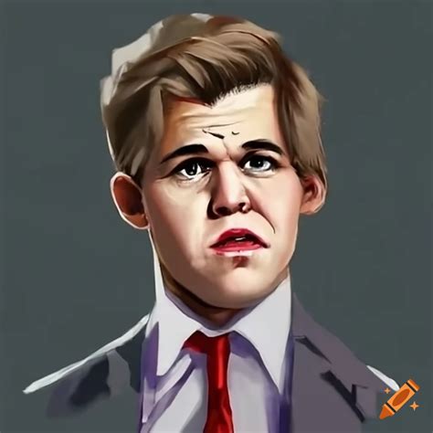 Magnus carlsen in a stylish zoot suit on Craiyon
