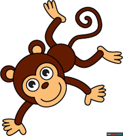 How to Draw a Cartoon Monkey in a Few Easy Steps | Easy Drawing Guides