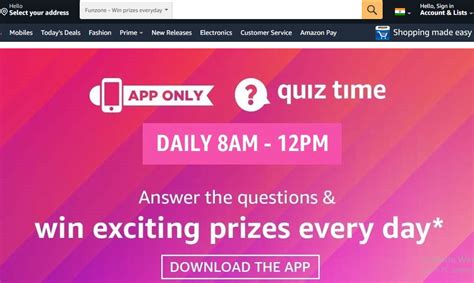 Amazon Quiz Answers Today | Daily Questions | Winners List [Updated]