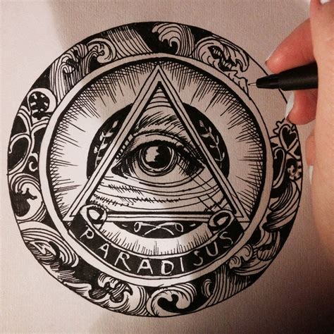 All seeing eye, hand drawing | All seeing eye tattoo, Eye tattoo ...