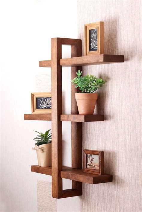 wall Wooden shelf Scandinavian style floating wall shelf Rustic ...