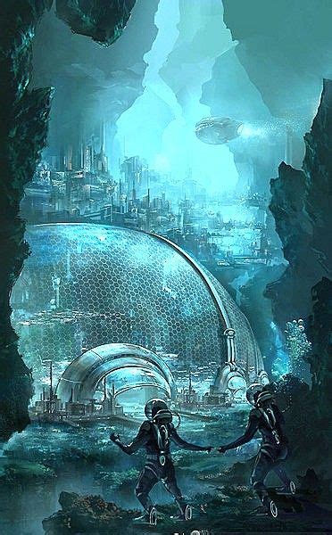 Underwater City. #Underwater | Sci fi landscape, Underwater city ...