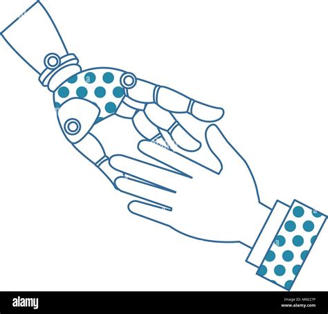 human hand and robot Stock Vector Image & Art - Alamy