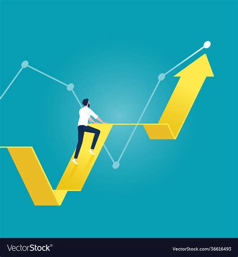 Stock market growth concept Royalty Free Vector Image