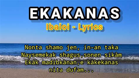 EKAKANAS - Lyrics (ibaloi song) - YouTube