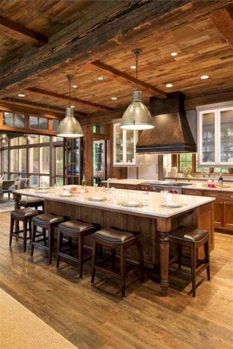 Admirable Kitchen Island Design And Decor Ideas | Rustic kitchen design, Rustic kitchen, Rustic ...