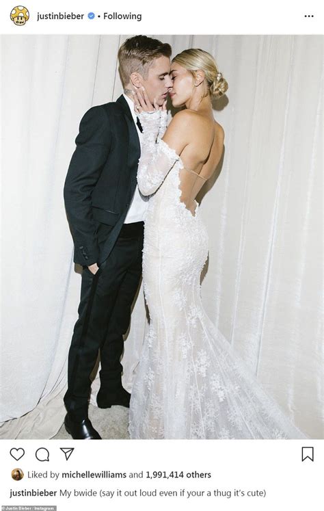 Justin and Hailey Bieber share official wedding portraits | 夢のウェディングドレス ...