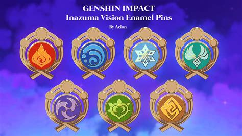 PREORDER Genshin Impact Inazuma Vision Trinket 1.5 | Etsy