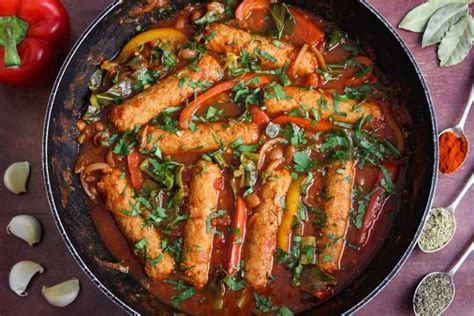 Vegan Sausage Casserole (with Frozen Sausages) - The Pesky Vegan