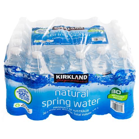 Kirkland Signature Natural Spring Water 30 x 600ml Bottles | Costco Australia