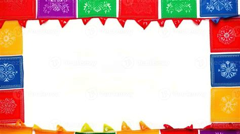 Hispanic heritage month background with mexican paper flags. Generative ...