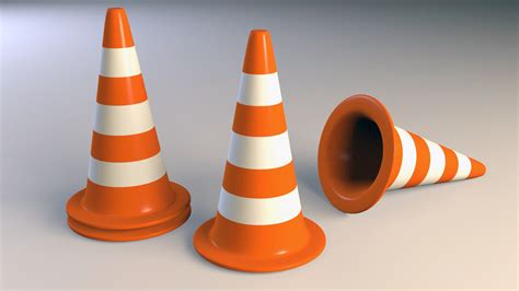 Traffic Cone 3D Model .max .obj .3ds .fbx .dxf .dwg - CGTrader.com