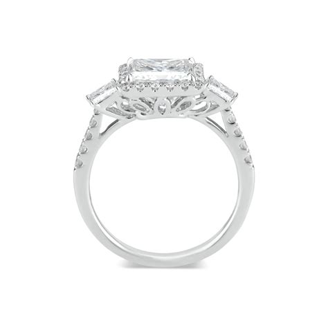 Three-Stone Princess-Cut Diamond Engagement Ring - Nuha Jewelers