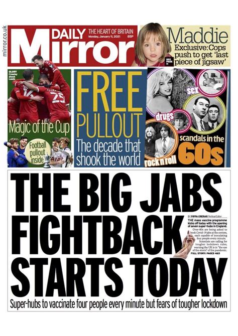 Daily Mirror Front Page 29th of June 2020 - Tomorrow's Papers Today!