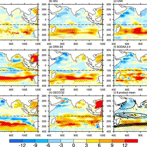 The differences of mean thermocline depth (m) between the hiatus decade... | Download Scientific ...