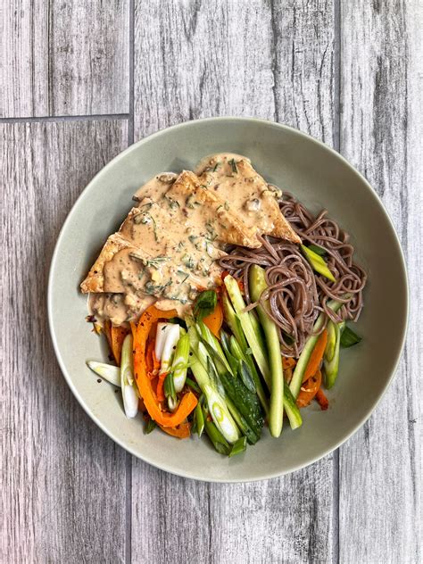 Tahini-Doenjang Pistachio Sauce—With Soba Noodles and Veggies - Ella ...