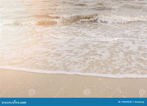 Wave Ripples on Sandy Beach. Stock Photo - Image of copyspace, calm ...