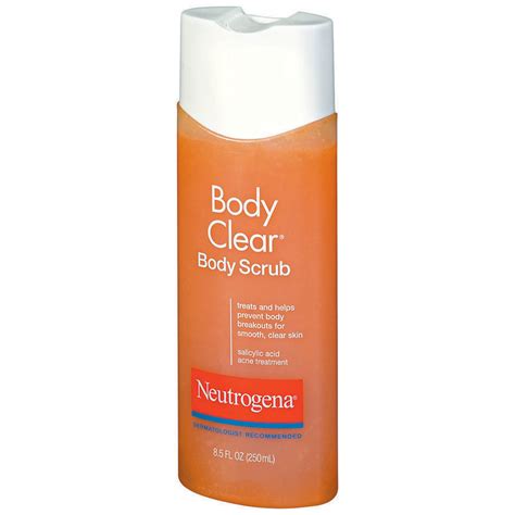 Neutrogena Body Clear Body Scrub, Salicylic Acid Acne Treatment, 8.5 oz | FSAstore.com