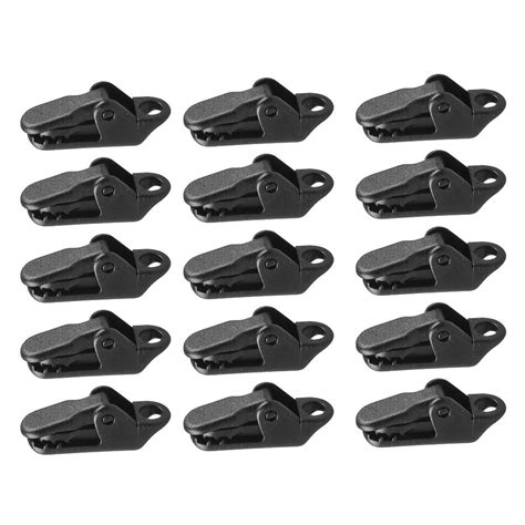 15pcs Tarp Clips Clamps Heavy Duty Lock Grip Awning Clamp for Camping Farming Tarps Canopy Car ...