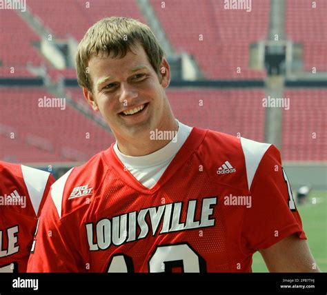 Louisville football quarterback Brian Brohm wears a broad smile during ...