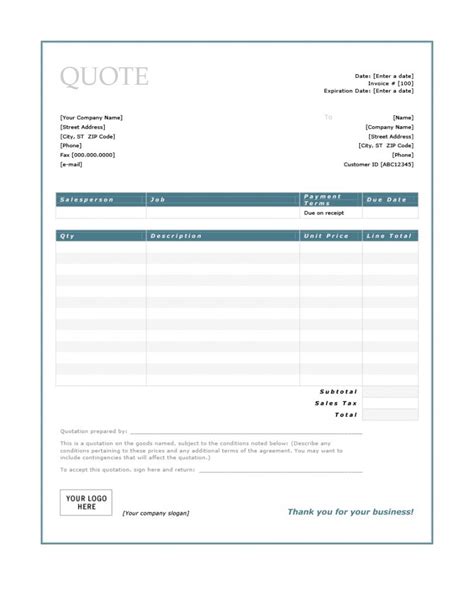 Construction Quotation Template | EmetOnlineBlog