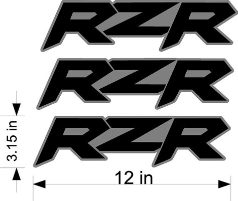 3 pack Polaris RZR decals stickers graphics. | Etsy