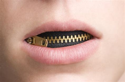 Zipper In Mouth Of Youthful Person Royalty Free Stock Photos - Image: 9978078