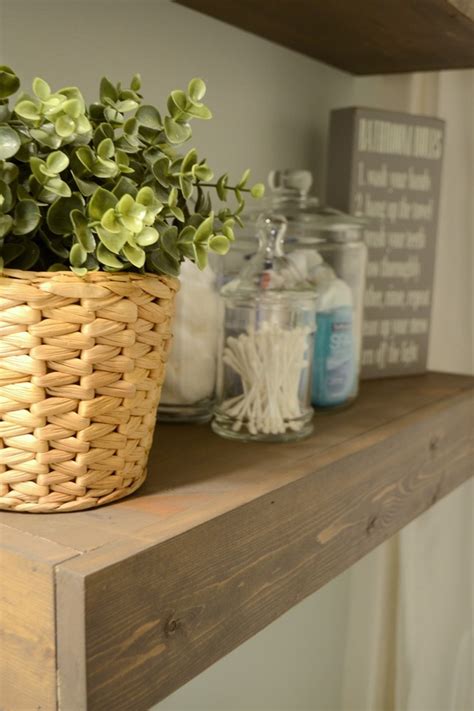 DIY Rustic Wood Floating Shelves