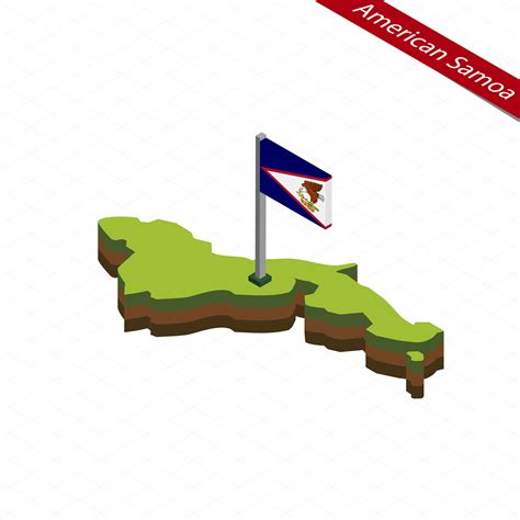 American Samoa Isometric map and flag. Vector Illustration. 27568572 Vector Art at Vecteezy