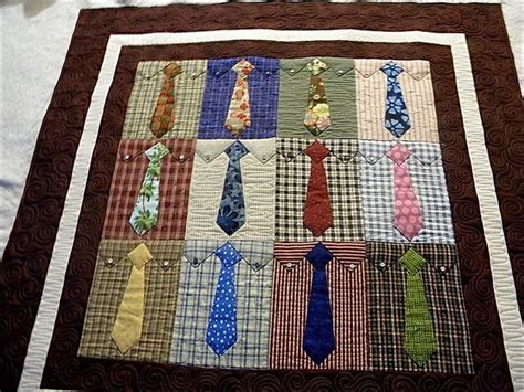 Necktie Quilt Pattern Free Arrange The Neck Tie Wide Ends Into A ...