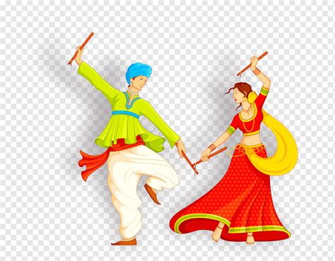 Dandiya Raas Garba Folk dance, Wedding invitation Bridegroom, navaratri, fictional Character ...