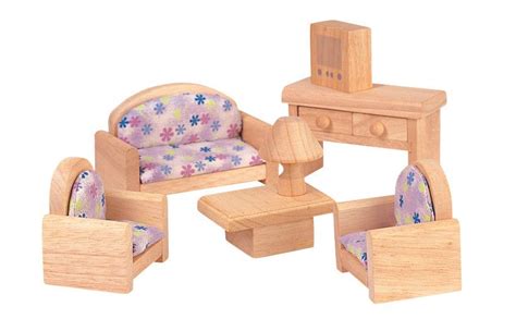 Plan Toys Dollhouse Living Room - Classic | Wayfair | Plan toys, Doll ...