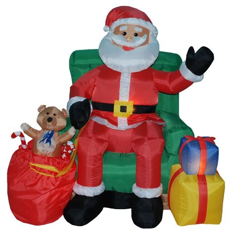 Santa on a Couch Outdoor Inflatables | Christmas Wikii