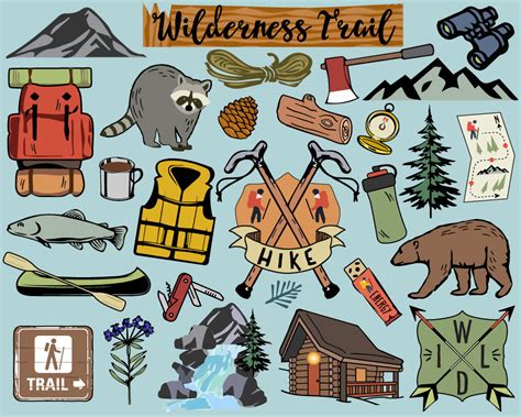 Hiking Clipart Camping Clipart Hiking Clip Art Bullet - Etsy Australia