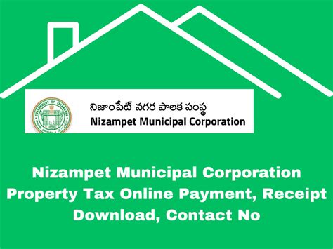 Nizampet Municipal Corporation Property Tax Online Payment, Receipt Download, Contact No - MC Tax