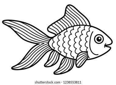 Cute Fish Outline