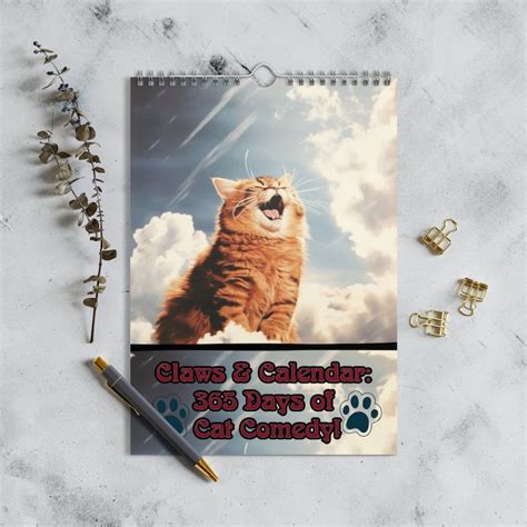 Funny Cat Wall Calendar 2024 - Etsy